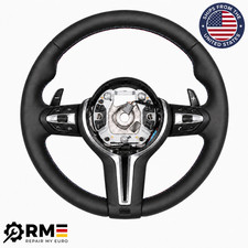 Real Nappa Leather Steering Wheel BMW F30 F80 F82 M3 X3 X5 X6 M4 335 340 320 330 picture