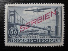 SERBIA THIRD REICH WWII OCCUPATION Mi. #25 mint MNH stamp CV $60.00 picture