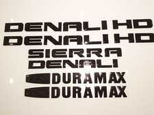 6PC 11-19 Gloss Black Emblem Letters Fit GMC Sierra Denali Duramax 2500HD 3500HD picture