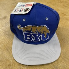 New Vintage BYU Brigham Young University Cougars OG Plain Logo Snapback Hat Cap picture