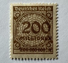 ERROR 1923 GERMANY 200M STAMP INFLATION WITH SHIFT TO THE RIGHT picture