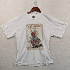 VTG Monaco Grand Prix T-shirt Men's Medium White 2002 F1 Monte Carlo Racing Y2K picture