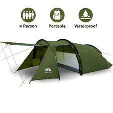 Family Camping Tent 4 Person Waterproof Tunnel Tent Porch for Outdoor Travel picture