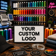 CUSTOM YOUR LOGO PERSONALIZED TAG EMBROIDERED PATCH iron-on or hook Applique picture