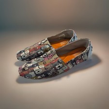 BOBS by Skechers Women’s Taupe Dogs Print Memory Foam Flats 8M Preowned picture