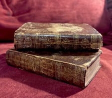 2 1818 Rare Antique Books; Elegant ExtractsVol II & Poetry Vol IV Leather picture