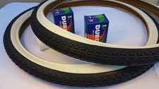 Pair of Two (2) Diamond White Wall 26x2.125 Bicycle Tires with Two (2)... picture
