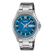 CASIO MTP-E740-2A2V BLUE STAINLESS STEEL NEW SKELETON MEN'S WATCH picture