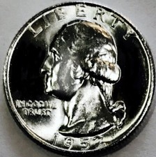 ⭐️1952 D ⭐️90% SILVER⭐️WASHINGTON QUARTER⭐️GEMBU+⭐️KNOCKOUT PIECE⭐️SUPER RARE picture