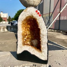 62LB Natural High grade rare citrine Crystal Church Cathedral Geode geode picture