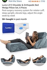 LX13 6-Piece Post-Surgery Recovery System Orthopedic Bed Wedge Pillow Set Tummy picture