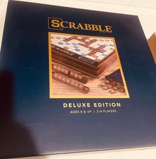 Scrabble Deluxe Wood Game Set With Rotating Board by HASBRO picture