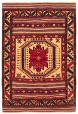 Vintage Traditional Hand-Knotted Area Rug 3'10