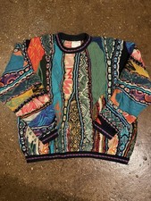 Vintage 90s Coogi Australia 3D Knit Sweater Multicolor Crewneck Mens XL picture