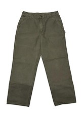 Carhartt B11 MOS Original Dungaree Fit Size 34x32 Green Carpenter Pants picture
