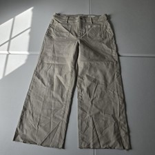J. Jill Jeans Womens 10 Beige Light Wash High Rise Wide Leg Crop Stretch Denim picture