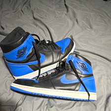 Jordan Air Jordan 1 Retro High OG Royal 2017 Black/Blue Leather Hi-Top picture