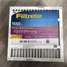 Filtrete Ultra Allergen Reduction Deep Pleat Filter, 20x20x4 In. 2 Pk MPR 1550 picture