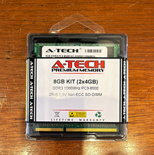A-Tech Premium Memory 8GB (2x4GB) DDR3 SO-DIMM 204-Pin PC3-8500 Non-ECC picture