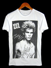 vtg Billy Idol artwork white T-shirt Unisex All sizes X231 picture
