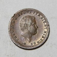 1852 Italy States Two Sicilies Un Tornese Nice UNC Heavy Die Clash -795- picture