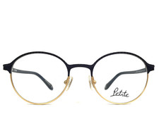 J.F. Rey Petite Eyeglasses Frames PM054 2950 Blue Gold Round Full Rim 46-18-140 picture