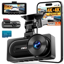 4K+4K Dash Cam Front + Rear, Dual STARVIS Sensor, 5G WiFi, Brand New (sealed) picture