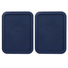 Replacement Lids fits Pyrex 6-Cup Rectangle Glass Cover for 7211-PC Navy 2 Pack picture