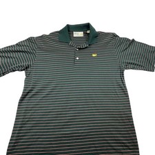 Vintage Masters Collection Polo Shirt Mens M Green Stripe Augusta National picture