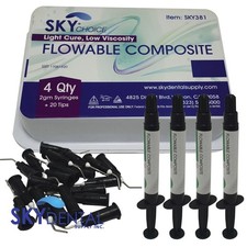 FLOWABLE COMPOSITE 4 SYRINGES +20 Tips A1 A2 A3.5 B1 B2 B3 B4 C1 C2 C3 C4 Shades picture