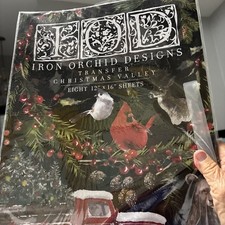 NEW Iron Orchid Designs (IOD) Christmas Valley Transfer 12”x16” *RETIRED* picture