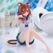 The Quintessential Quintuplets Miku Nakano Desktop Cute Cat figure Taito NEW picture
