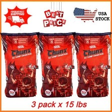 3 pack Jealous Devil Chunx XL 15 lbs Natural Hardwood Lump Charcoal Long Burn picture