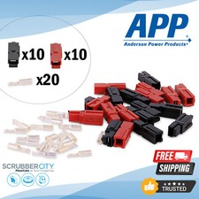 Genuine 10 Pairs Anderson Powerpole 15 Amp Connectors Black & Red picture