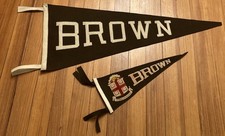 Vtg 40s/50s Large BROWN UNIVERSITY Bears Wool Pennant Stitched Letter Ivy League picture