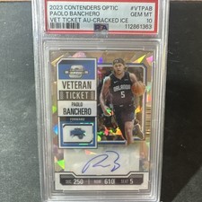 2023-24 Panini Contenders Optic Paolo Banchero Veteran Ticket AU-Cracked Ice /23 picture