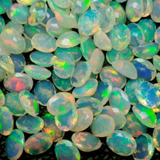 Attractive Ethiopian Opal Oval Faceted Size 8x10mm Rainbow Fire Loose Gemstone picture