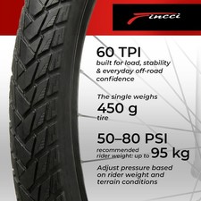 Fincci Bicycle Tire Foldable 60TPI Nylon Anti-puncture 700x35c W3116 picture