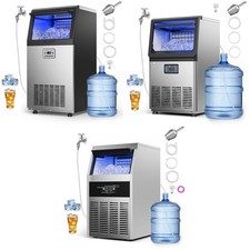 Uimoso 90/120/130/150/265/440lbs Commercial Ice Maker Undercounter Cube Machine picture