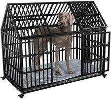 54 Inch Heavy Duty Dog Crate Extra Large Dog Kennel Indestructible Dog Cage, XXL picture