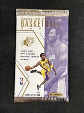 2001-02 Upper Deck SPX Basketball Hobby Pack (1) Sealed From Box Kobe Bryant picture