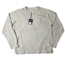 Buck Mason Field-Spec Rugby Crew Sweatshirt Mens Size L Heather Oat Cotton NWT picture