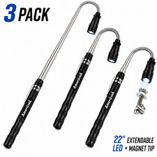 3 Pack Telescoping Magnetic Pickup Tool LED Light Flexible Magnet Grabber Tool picture