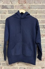 Vintage 1950s/60s blue navy thermal waffle lined hood hoodie picture