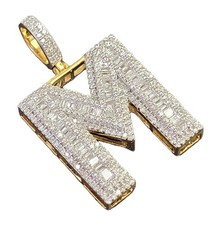 0.89 cts Iced Out with Natural Diamonds Letter 