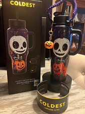 Coldest *BNIB* 36oz  “Deathly Pumpkin Heads”  w/Cute Jack-o’-lantern Charm picture