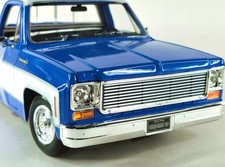 Custom Grille for 1:18 Maisto 1974 Chevrolet C10 Cheyenne ⬜ Silver ⬛ Black 🟫 picture