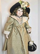 Vintage Collectible Delton Products Porcelain Victorian Doll lifesize 30