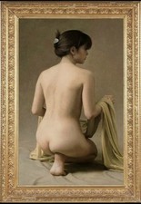 Hand Painted Oil Painting art Female Women back Nude Canvas 24