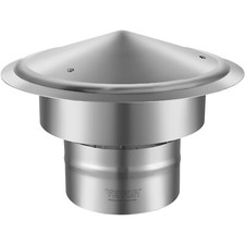 Chimney Cap 6-inch 304 Stainless Steel Round Roof Rain Cap Cover Silver picture